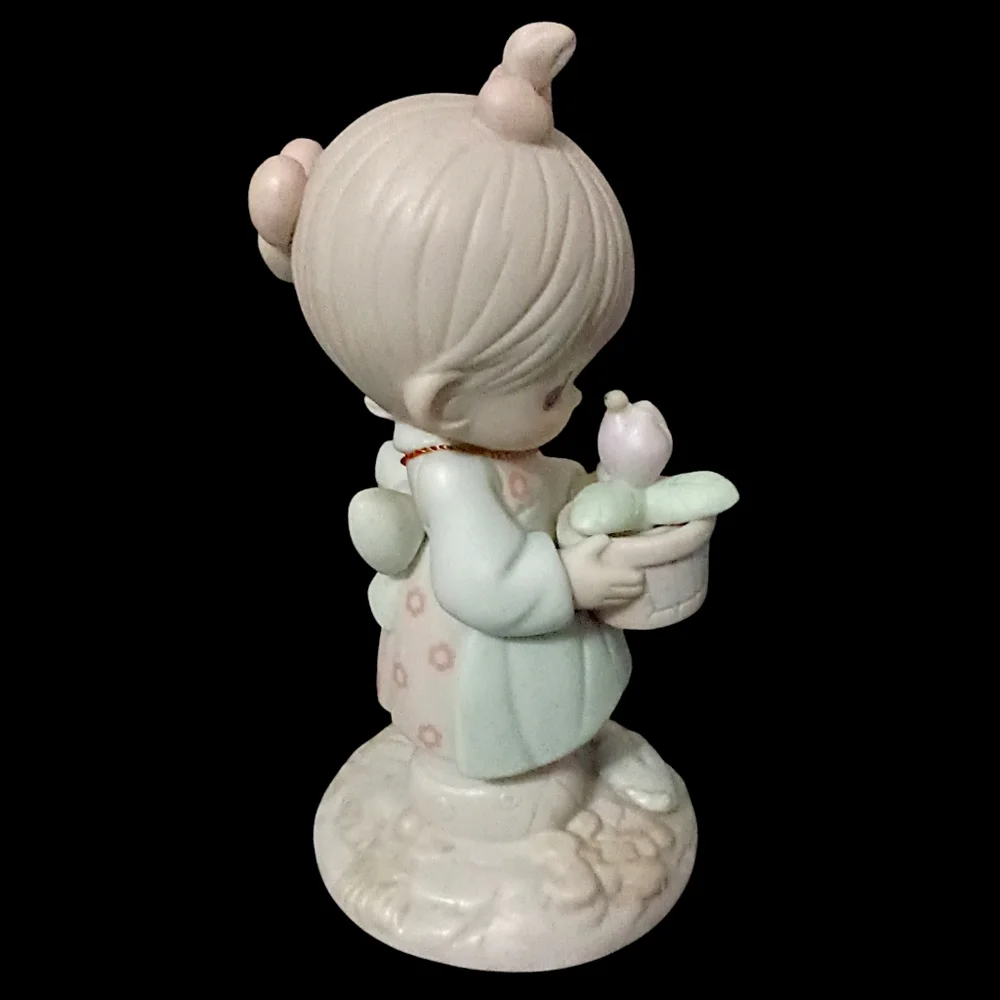 Vintage‎ Precious Moments Figure Calendar Girls May Enesco Girl Holding Flower